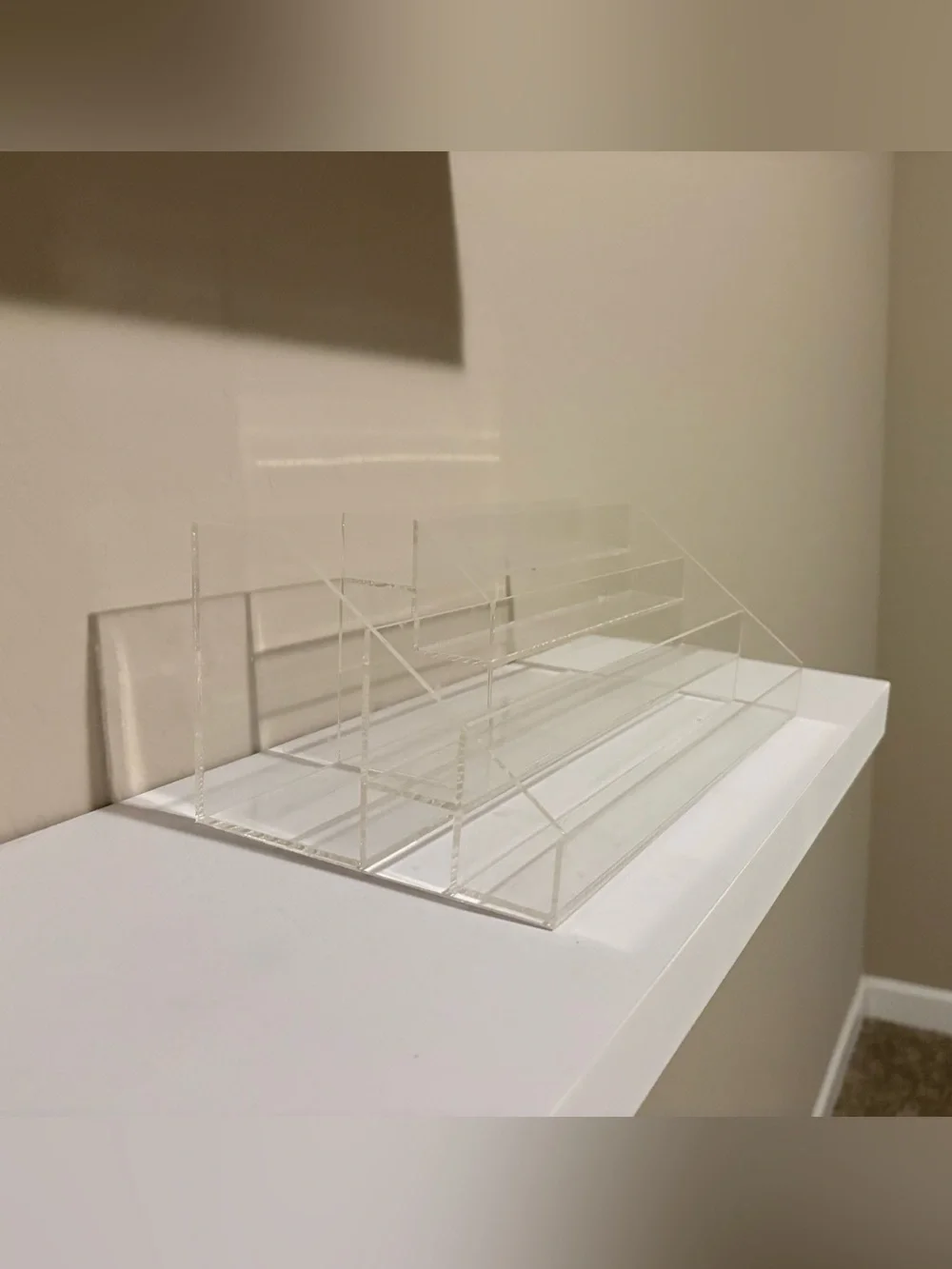 Clear Acrylic Tiered Display Stand - Transparent